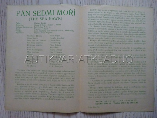 PÁN SEDMI MOŘÍ, E. FLYNN, FILMOVÝ PROGRAM 162