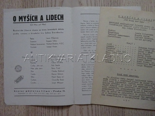 O MYŠÍCH A LIDECH, L. CHANEY, FILMOVÝ PROGRAM 163