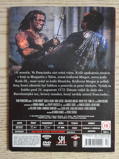 KRÁLOVNA MARGOT, DVD FILM