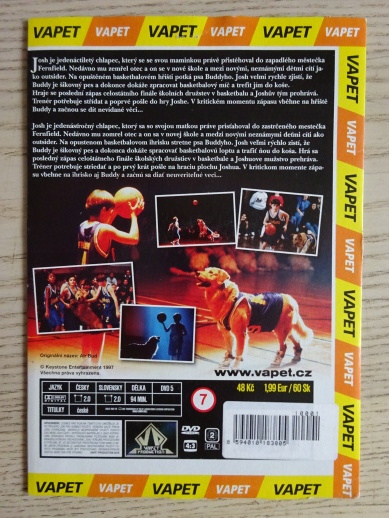 AIR BUD, MŮJ PES BUDDY, DVD FILM 
