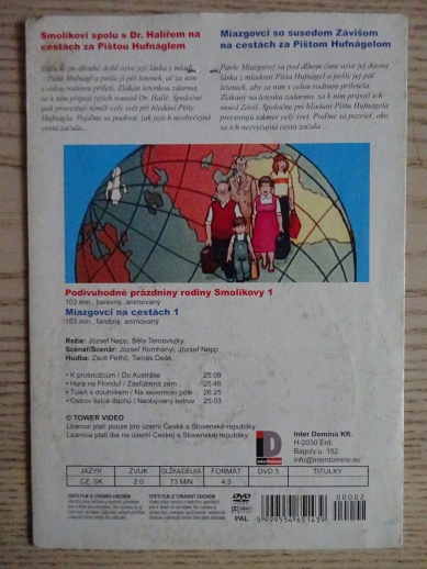PODIVUHODNÉ PRÁZDNINY RODINY SMOLÍKOVY 1, DVD FILM