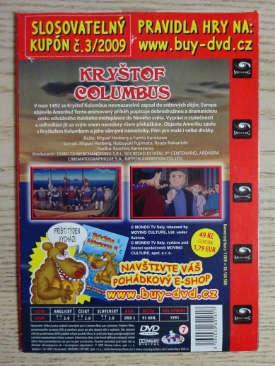 KRYŠTOF KOLUMBUS, DVD FILM
