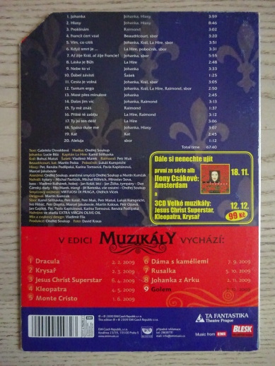 JOHANKA Z ARKU, BLESK MUZIKÁLY, CD HUDBA