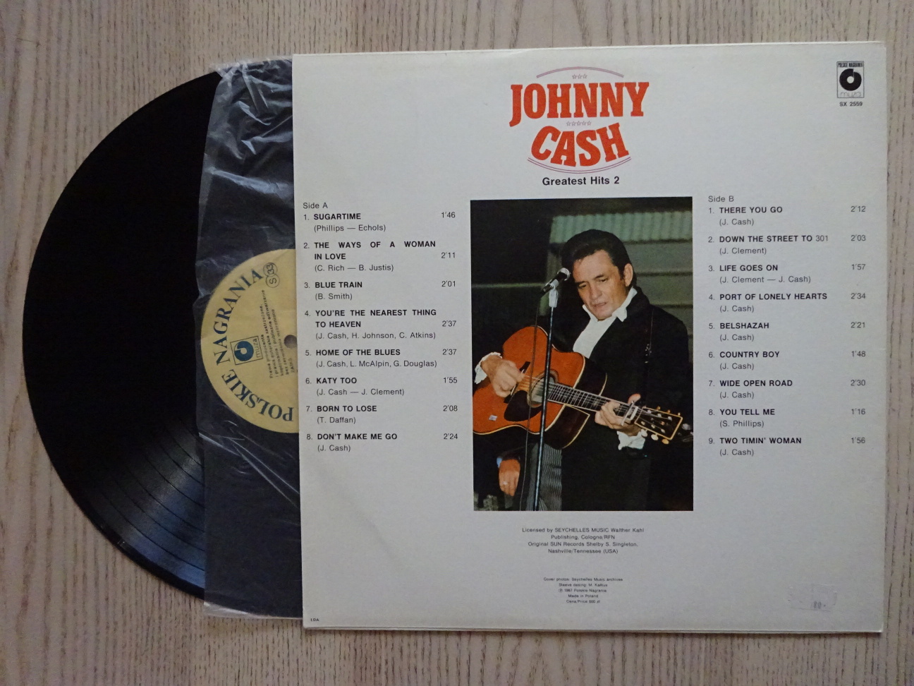 JOHNNY CASH, GREATEST HITS 2, GRAMODESKA