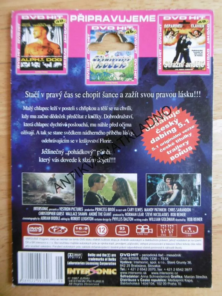 PRINCEZNA NEVĚSTA, DVD FILM 