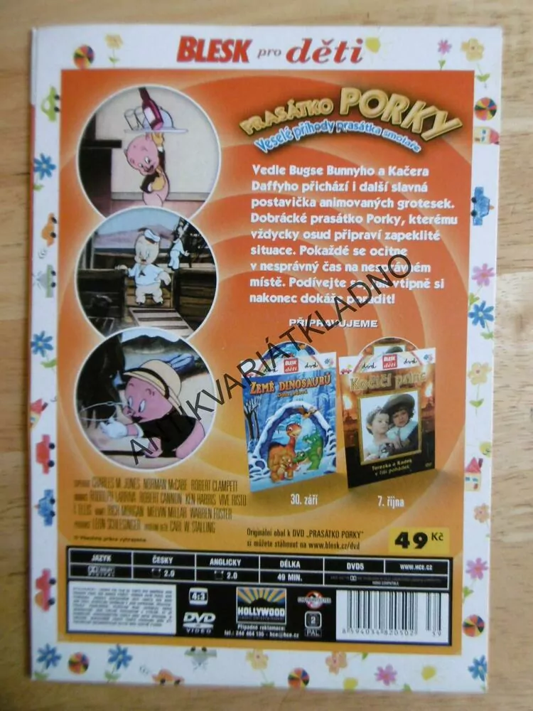 PRASÁTKO PORKY, PRASÁTKO SMOLAŘ, DVD FILM 