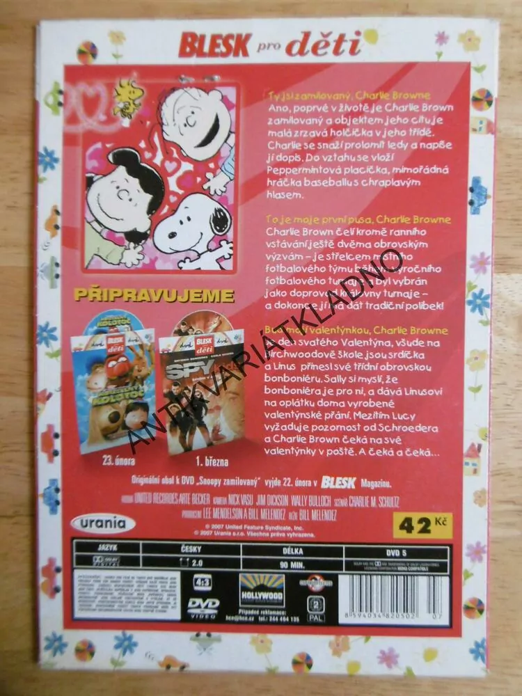 SNOOPY ZAMILOVANÝ, DVD FILM