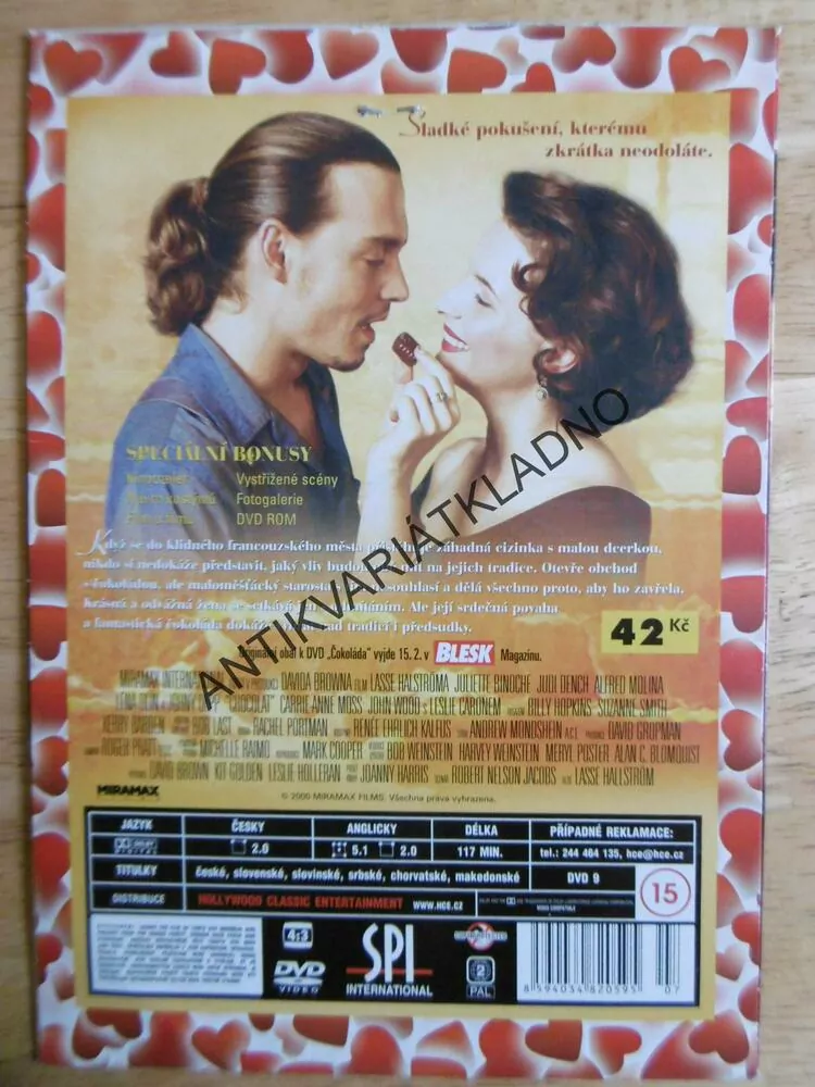 ČOKOLÁDA, DVD FILM