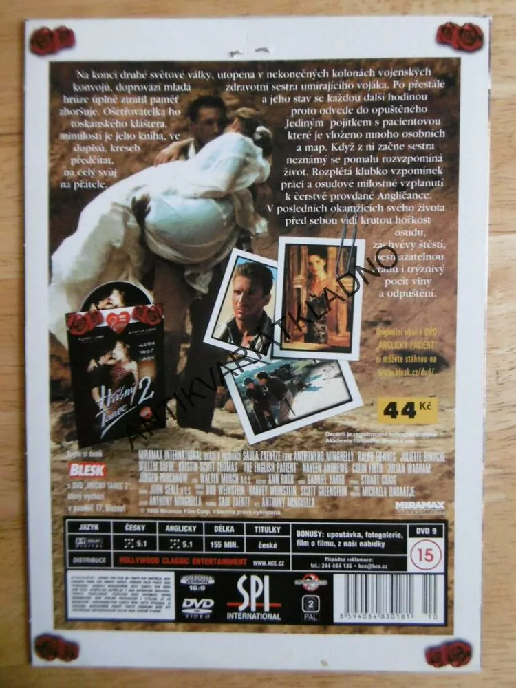 ANGLICKÝ PACIENT, DVD FILM 