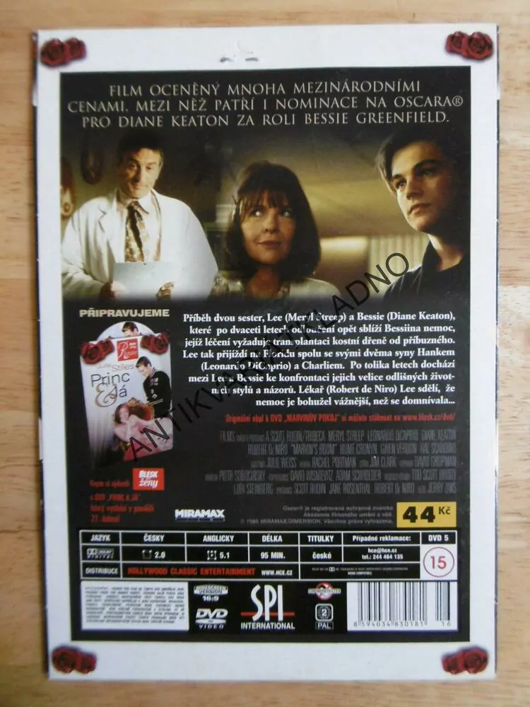 MARVINŮV POKOJ, DVD FILM 