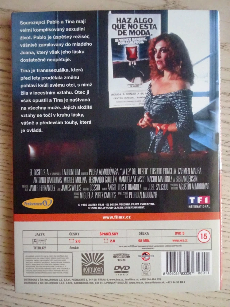 ZÁKON TOUHY, DVD FILM