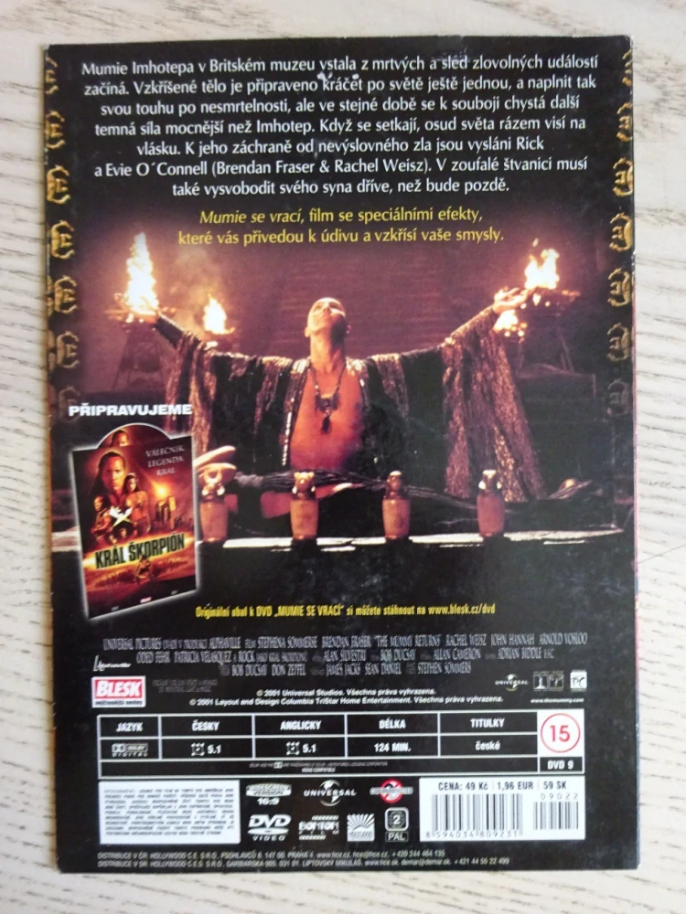 MUMIE SE VRACÍ, DVD FILM