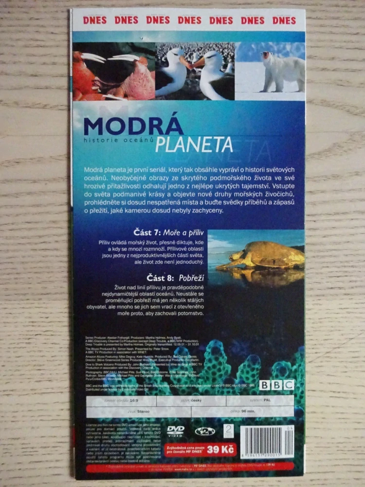 MODRÁ PLANETA, HISTORIE OCEÁNŮ, 4., BBC, DVD FILM DOKUMENT