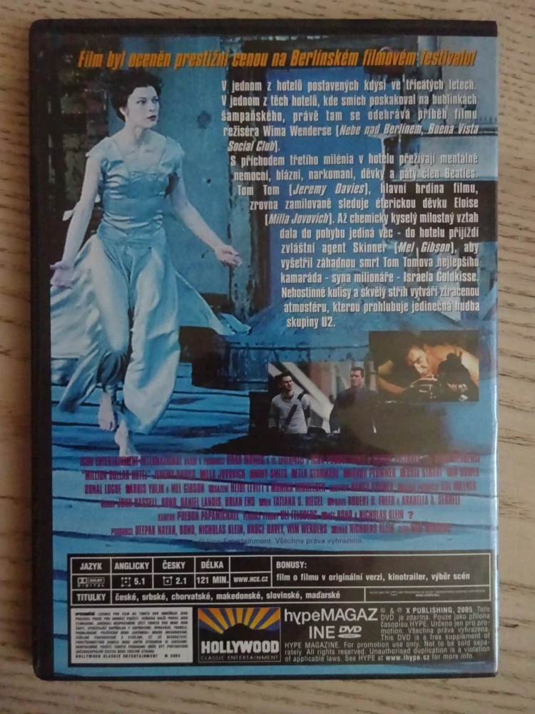 THE MILLION DOLLAR HOTEL, ČESKY, DVD FILM