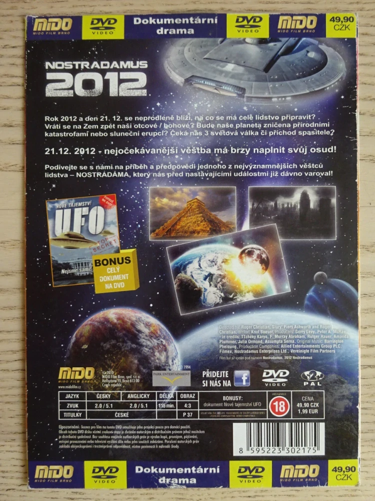 2012 NOSTRADAMUS, DVD FILM