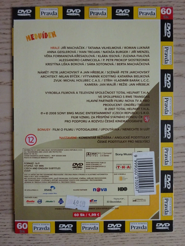MEDVÍDEK, DVD FILM ČR