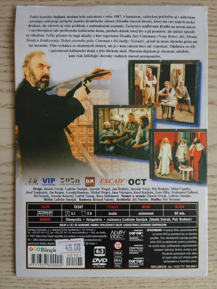 NEJISTÁ SEZÓNA, DVD FILM