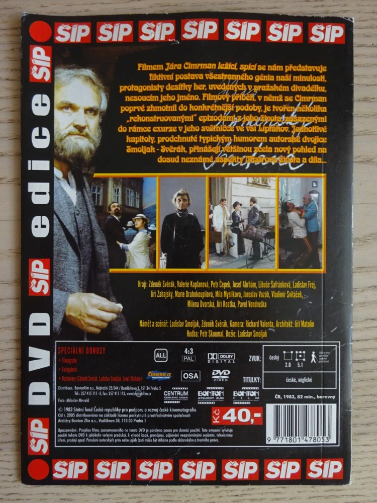 JÁRA CIMRMAN, LEŽÍCÍ, SPÍCÍ, DVD FILM
