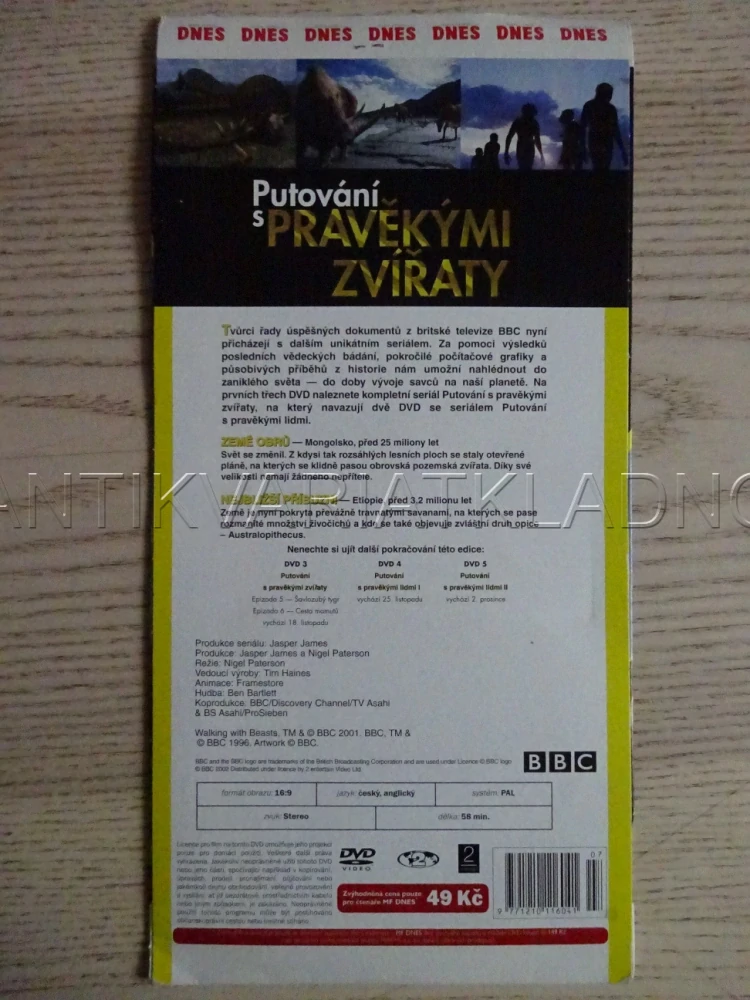PUTOVÁNÍ S PRAVĚKÝMI ZVÍŘATY 2, DVD FILM DOKUMENT