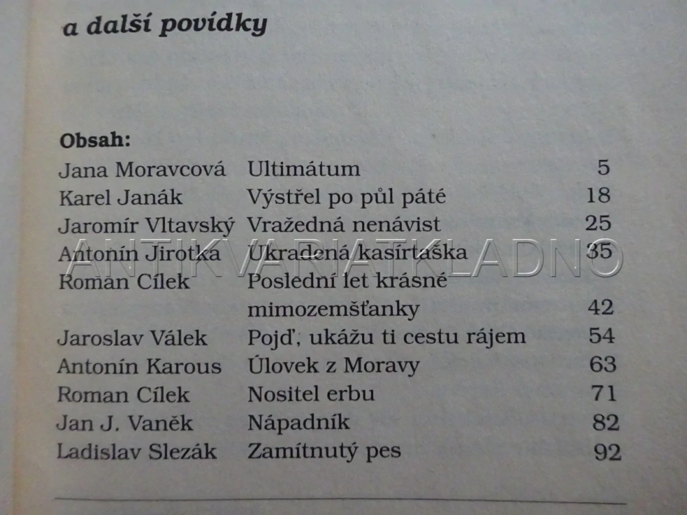 ULTIMÁTUM A DALŠÍ POVÍDKY, **an