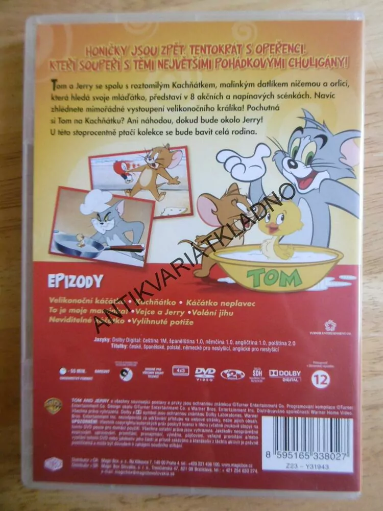 TOM A JERRY, OPEŘENÁ ZÁBAVA, DVD FILM