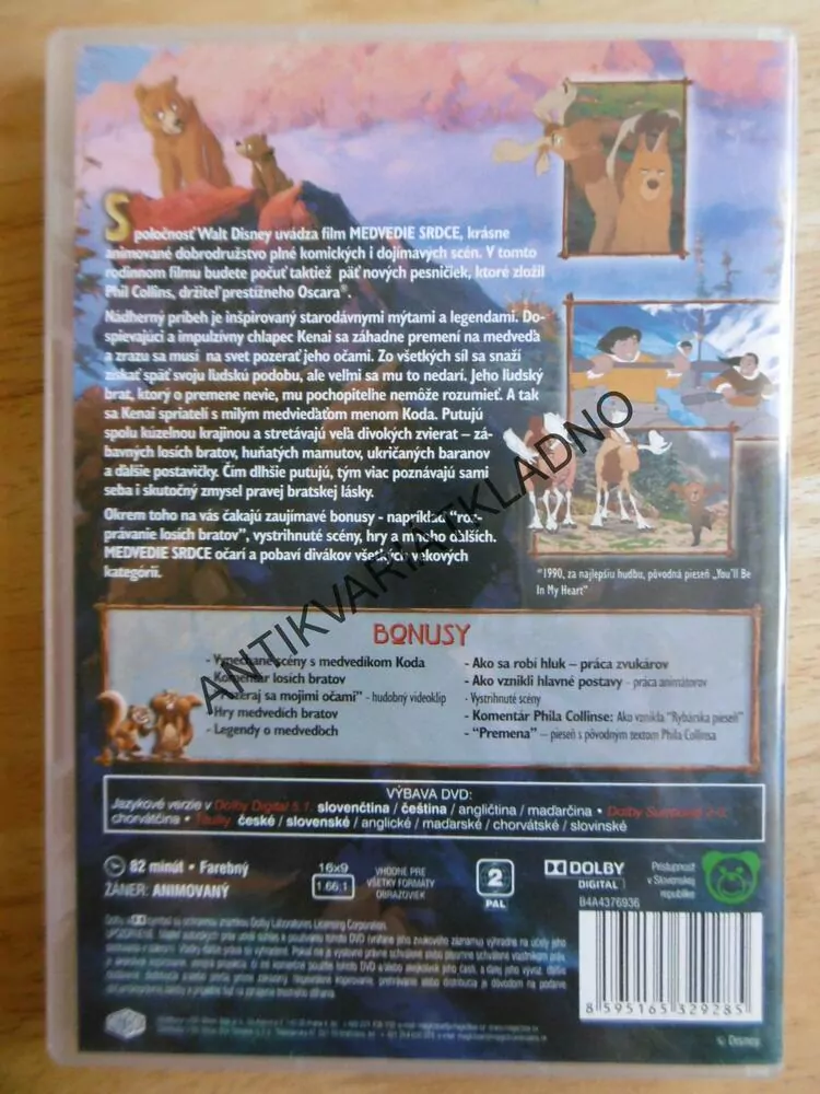 MEDVĚDÍ SRDCE, DVD FILM