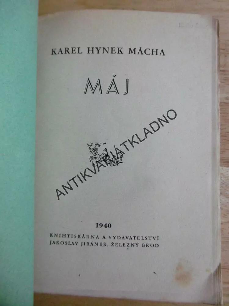 MÁJ, KAREL HYNEK MÁCHA 