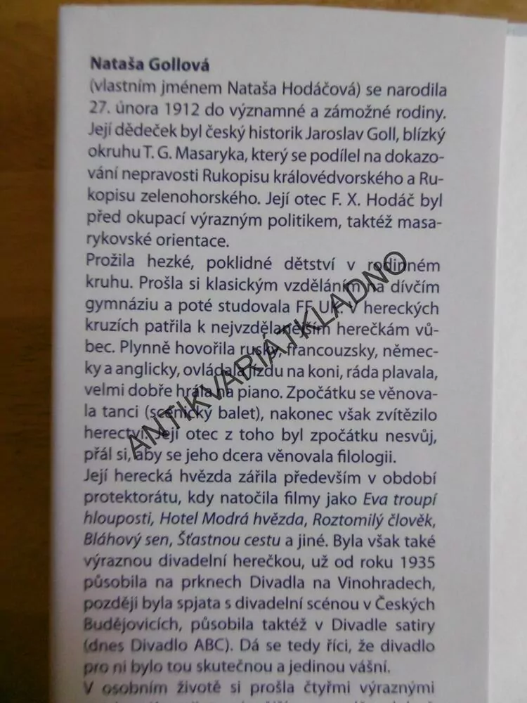 NATAŠA GOLLOVÁ, ROZTOMILÉ DĚVČE, VLADIMÍR PŘIBSKÝ