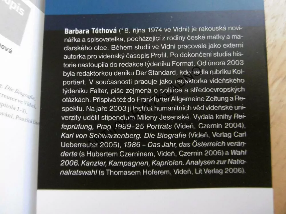 KAREL SCHWARZENBERG, ŽIVOTOPIS, BARBARA TÓTHOVÁ