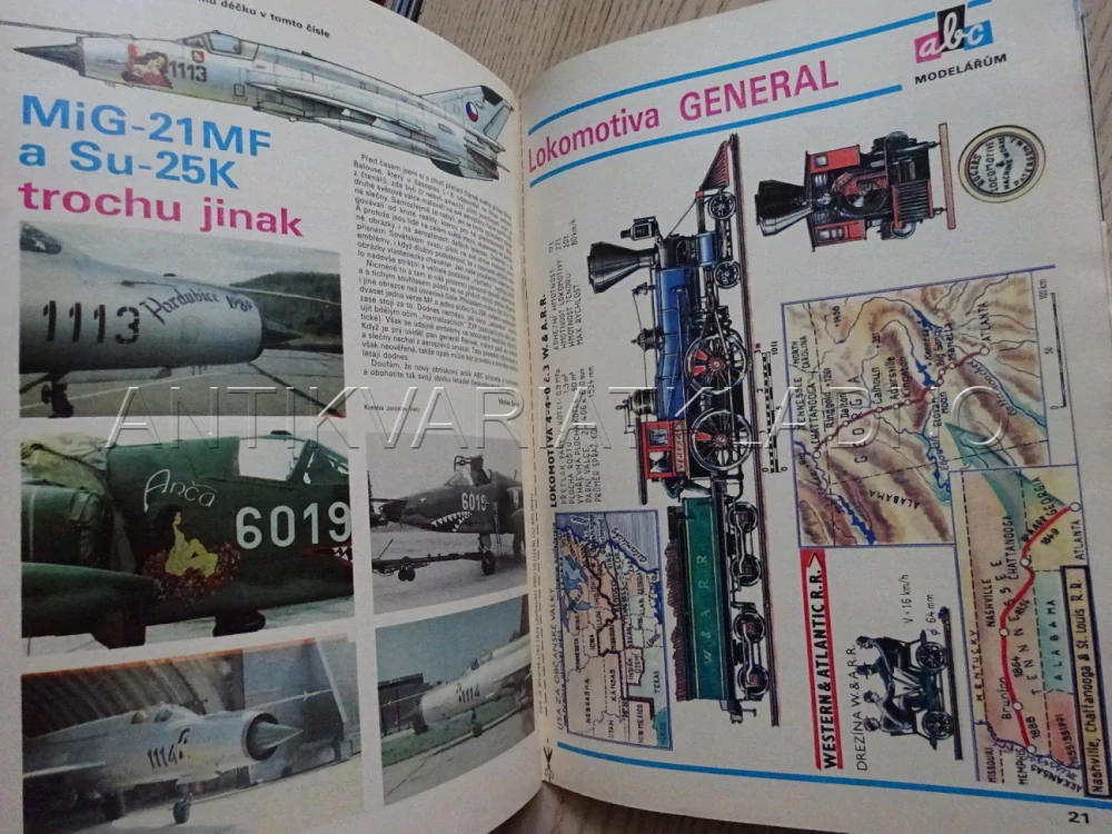 ABC, 5/1990, PŘÍLOHA OBTISKY NA LETECKÉ MODELY, VOJÁČCI BÍLÁ HORA VYSTŘIHOVÁNKA