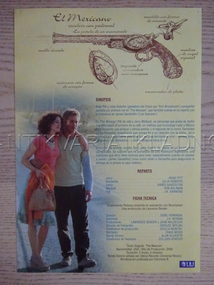 MEXIČAN, BRAD PITT, JULIA ROBERTS, FOTOSKA FILM USA 5837