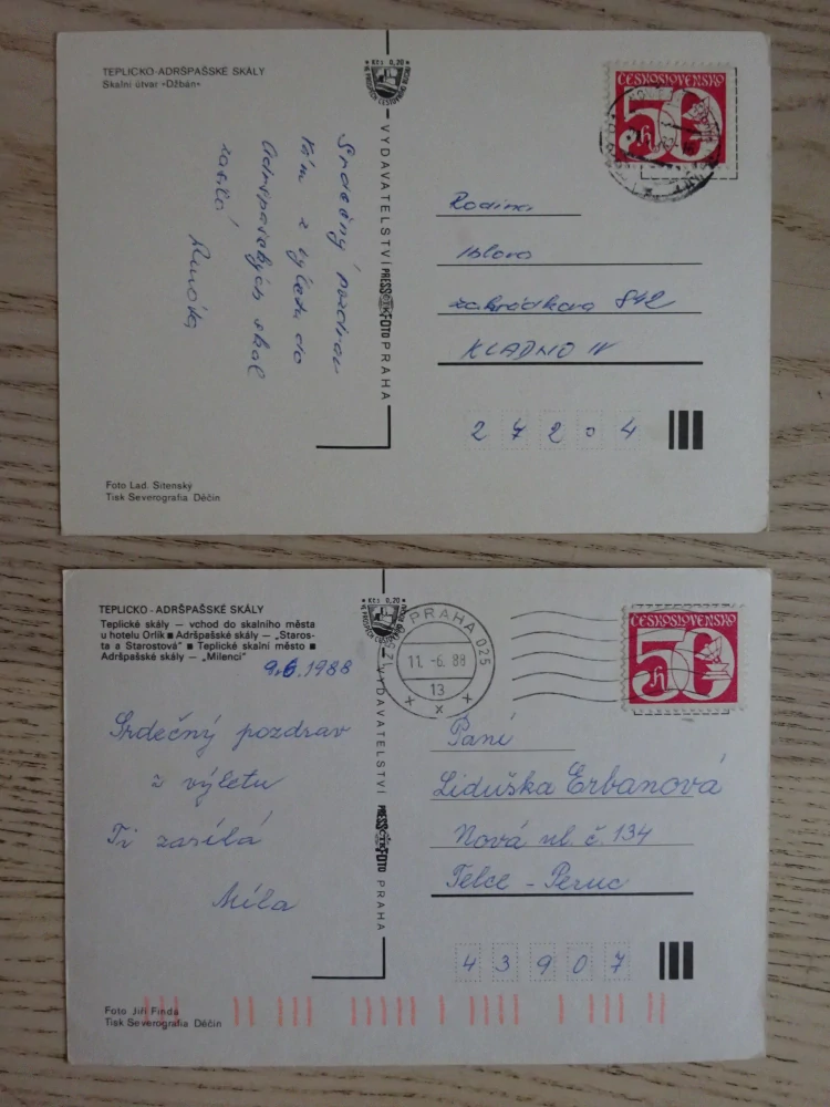 TEPLICKO-ADRŠPAŠSKÉ SKÁLY, OKRESY NÁCHOD A TRUTNOV, 2 KUSY 