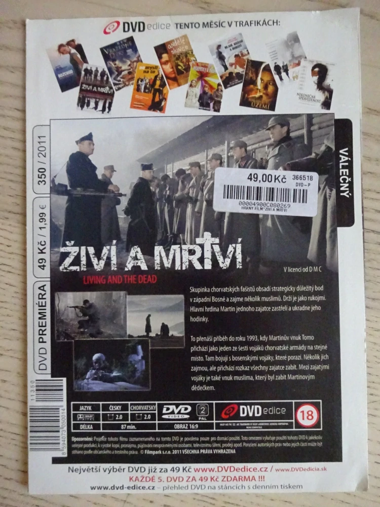 ŽIVÍ A MRTVÍ, DVD FILM 