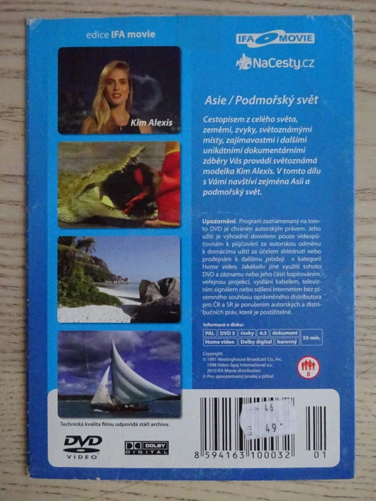 CESTOVÁNÍ S KIM ALEXIS, ASIE, PODMOŘSKÝ SVĚT, DVD FILM DOKUMENT