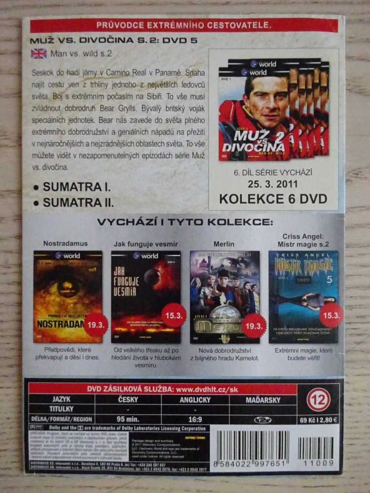 MUŽ VS DIVOČINA 2, DRUHÁ SÉRIE DVD 5, DVD FILM DOKUMENT