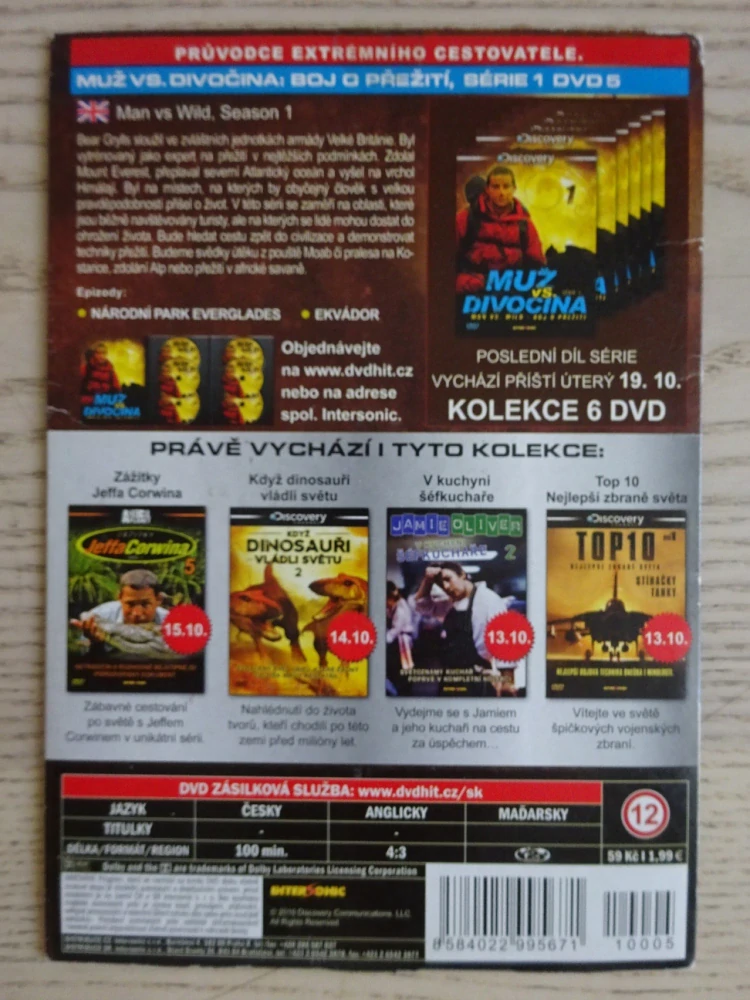 MUŽ VS DIVOČINA 5, PRVNÍ SÉRIE, DVD FILM DOKUMENT
