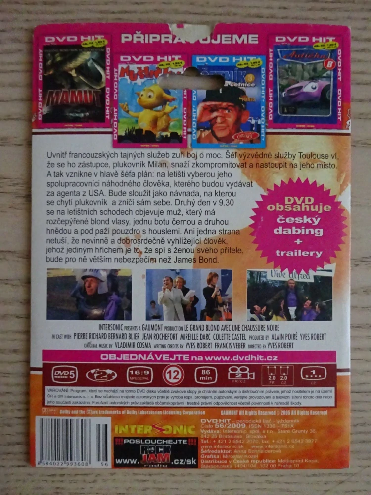 VELKÝ BLONDÝN S ČERNOU BOTOU, PIERRE RICHARD 3., DVD FILM