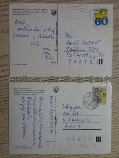 VALAŠSKÉ MEZIŘÍČÍ, OKRES VSETÍN, 2 KUSY