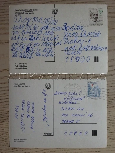 VELKÉ MEZIŘÍČÍ, OKRES ŽĎÁR NAD SÁZAVOU, 2 KUSY