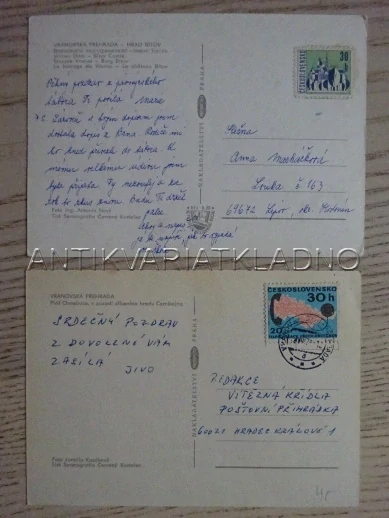 VRANOV, VRANOVSKÁ PŘEHRADA, OKRES ZNOJMO, 2 KUSY