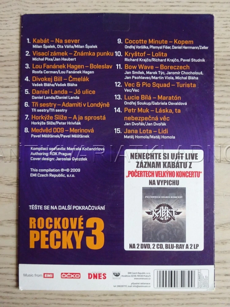 ROCKOVÉ PECKY 2, DVD HUDBA