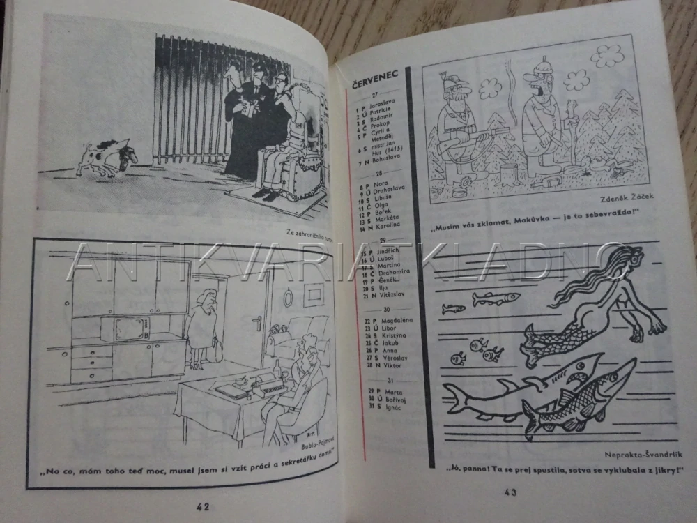 HUMORISTICKÝ MINIKALENDÁŘ DIKOBRAZU, 1985, **an