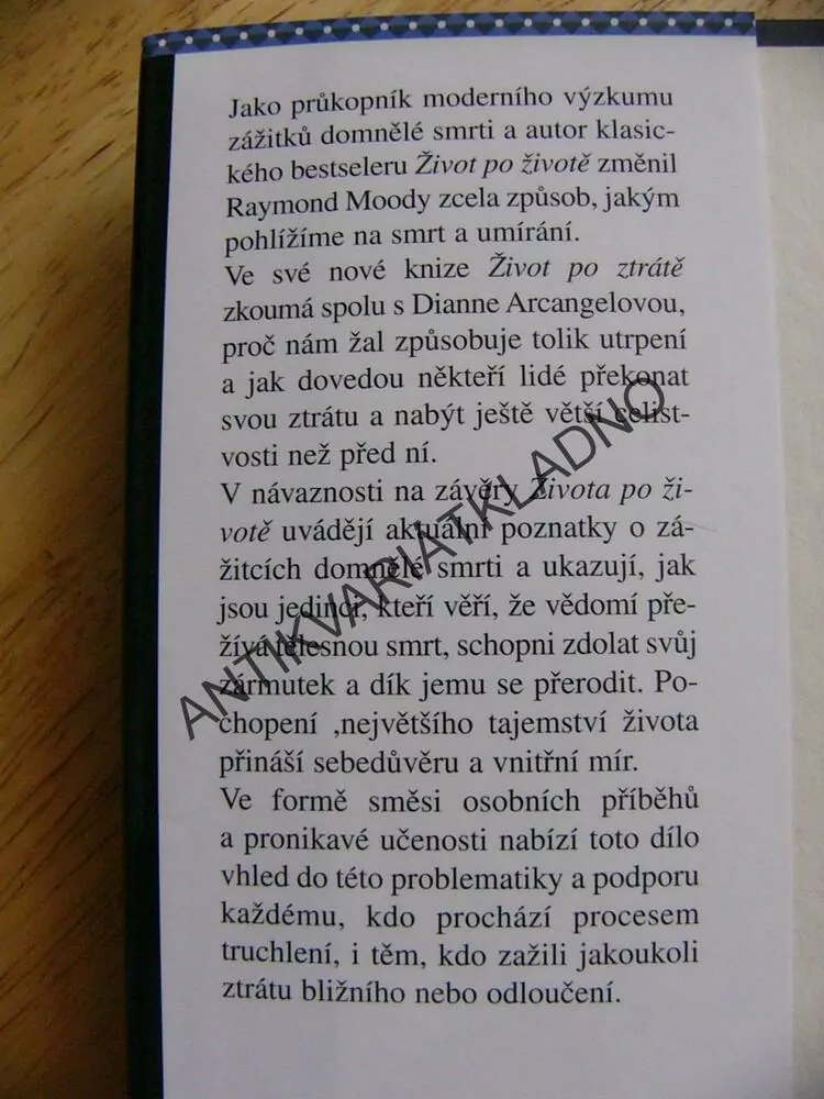 ŽIVOT PO ZTRÁTĚ, RAYMOND A.MOODY, 