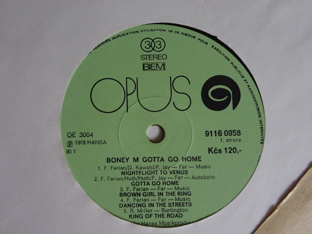 BONEY M, GOTTA GO HOME, LP