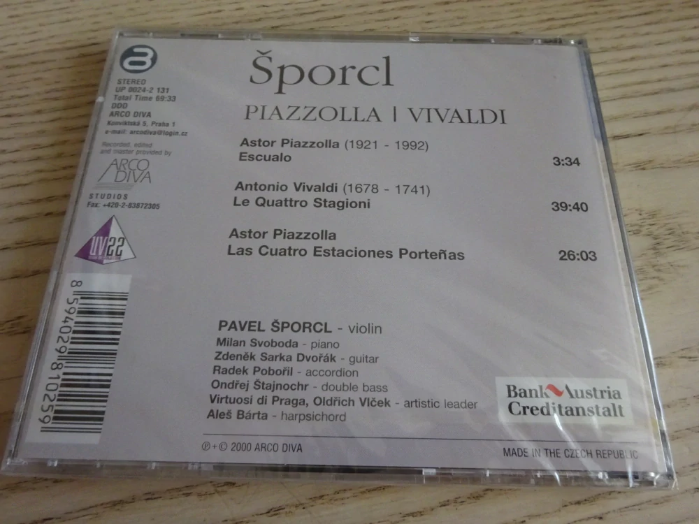 PAVEL ŠPORCL, VIVALDI, PIAZOLLA, CD HUDBA