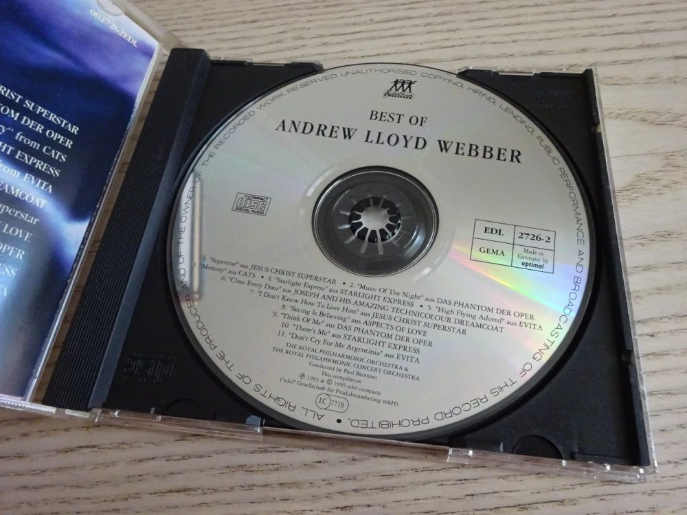 BEST OF ANDREW LLOYD WEBBER, CD HUDBA