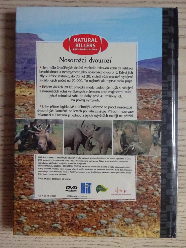 NOSOROŽCI, NÁVRAT DO MKOMAZI, DVD FILM DOKUMENT