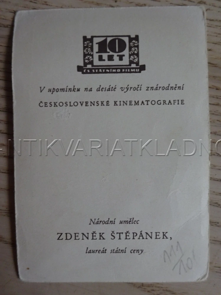 ŠTĚPÁNEK ZDENĚK, FILMOVÁ KARTIČKA