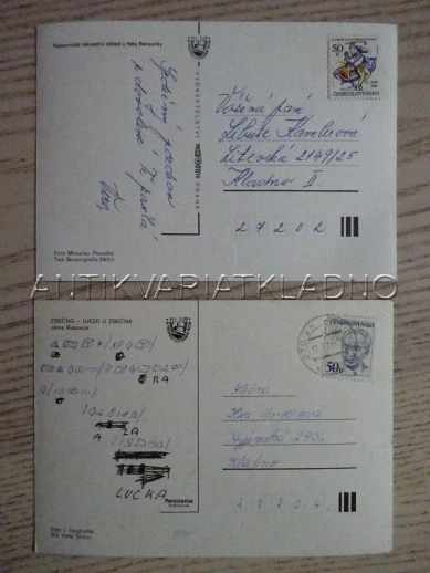 ZBEČNO, ÚJEZD U ZBEČNA, OKRES RAKOVNÍK, 2 KUSY