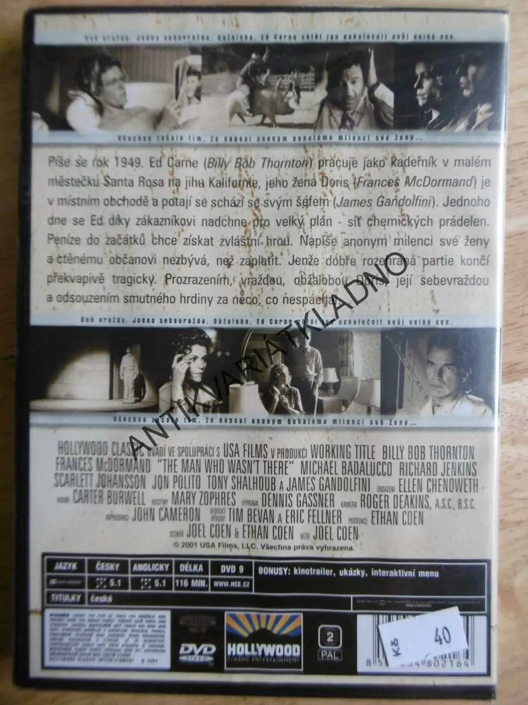 MUŽ, KTERÝ NEBYL, DVD FILM